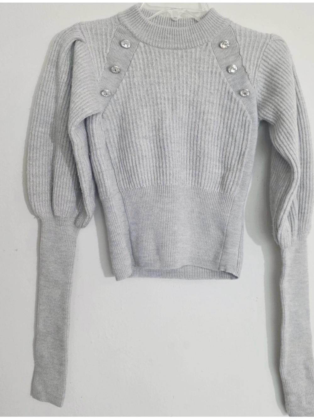 Veronica Beard Gray Crew Neck Sweater